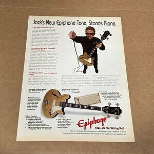 Jack Casady - Epiphone Guitars - 2000 Print Advertisement